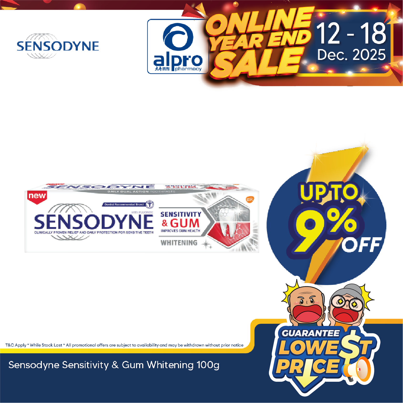 Sensodyne Sensitivity & Gum Whitening 100g Alpro Pharmacy