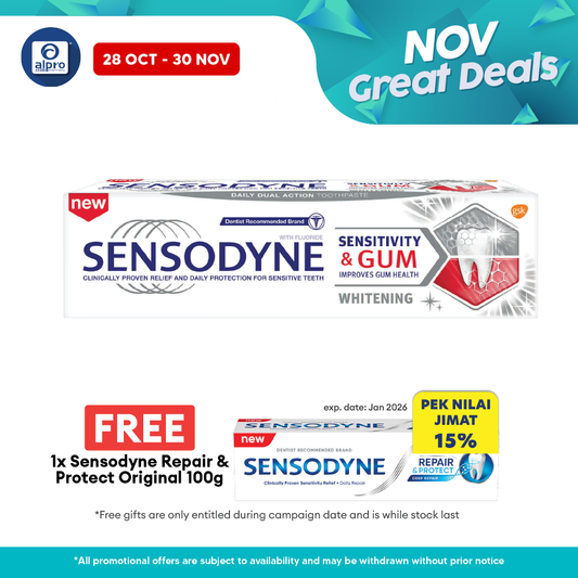 Sensodyne Sensitivity & Gum Whitening 100g Alpro Pharmacy