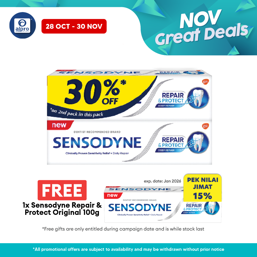 Sensodyne Repair & Protect 100g 2s Alpro Pharmacy