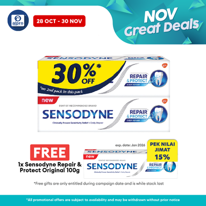 Sensodyne Repair & Protect 100g 2s Alpro Pharmacy