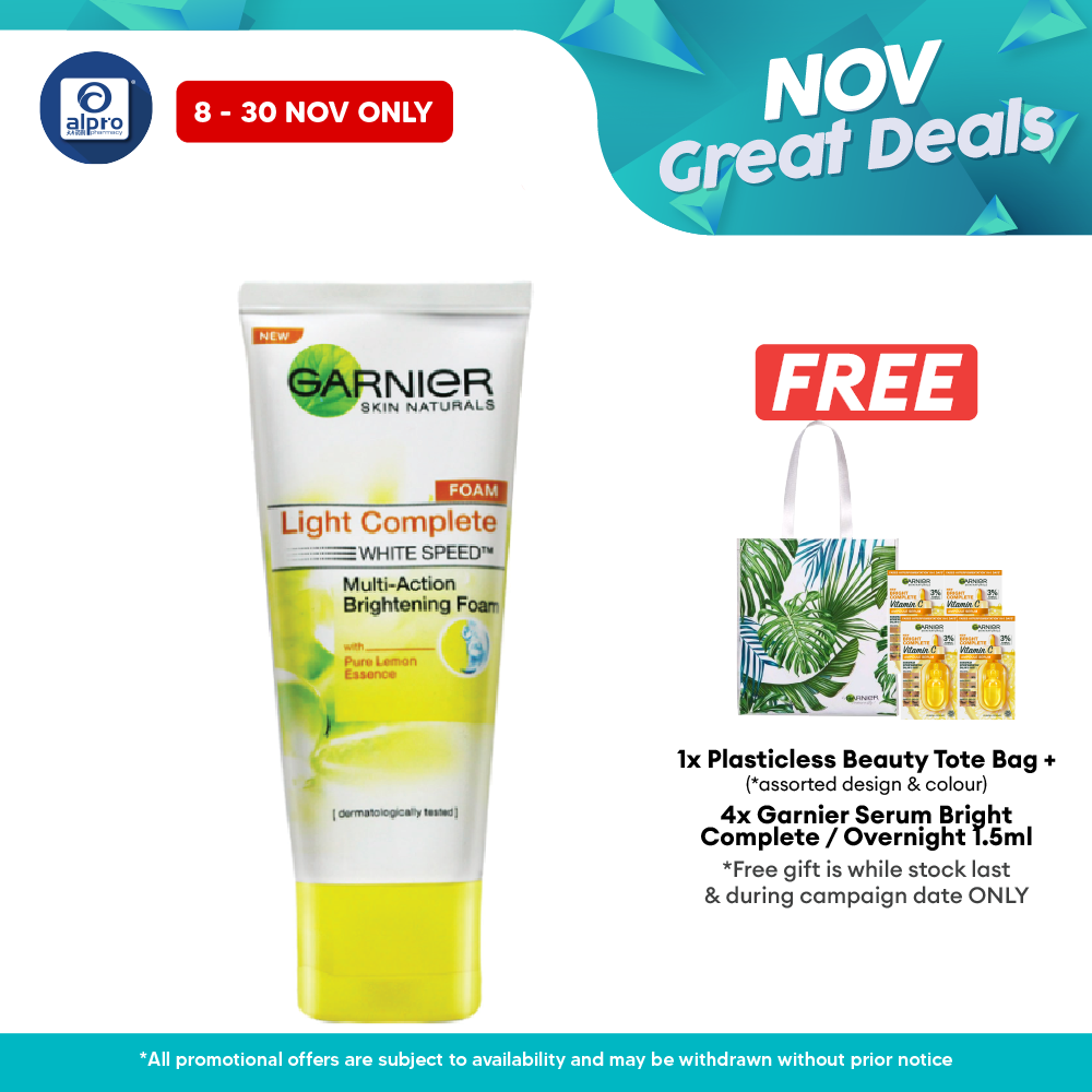 Garnier Light Complete Foam 150ml | Intensively Cleanses and Visibly Brightens Skin Alpro Pharmacy