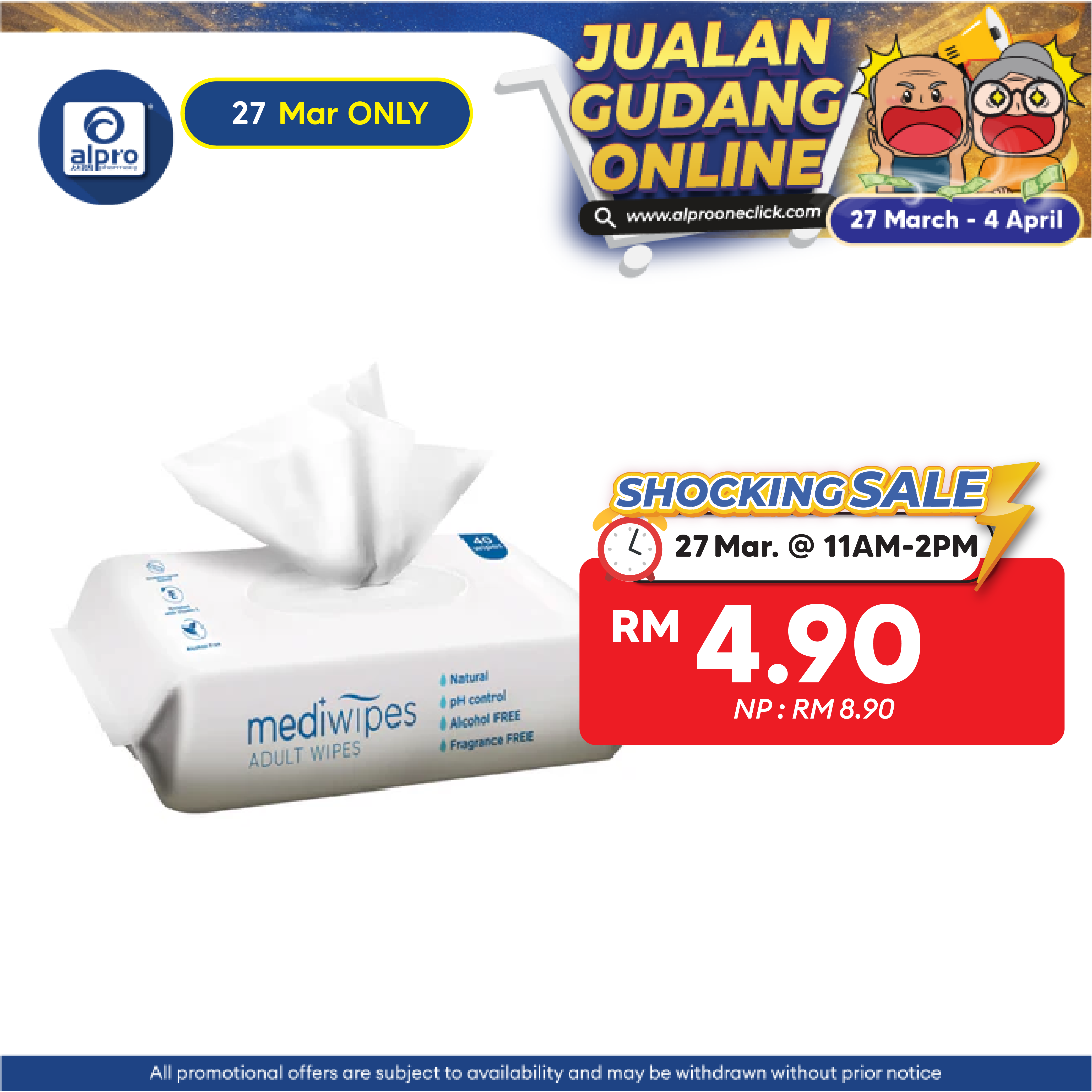 Mediwipes Adult Wipes 40s | Soft & Gentle Medi+