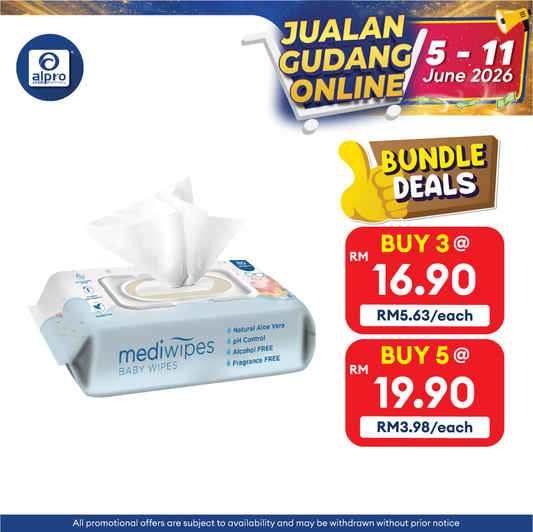 Mediwipes Baby Wipes 80s | Effectively Cleans Medi+