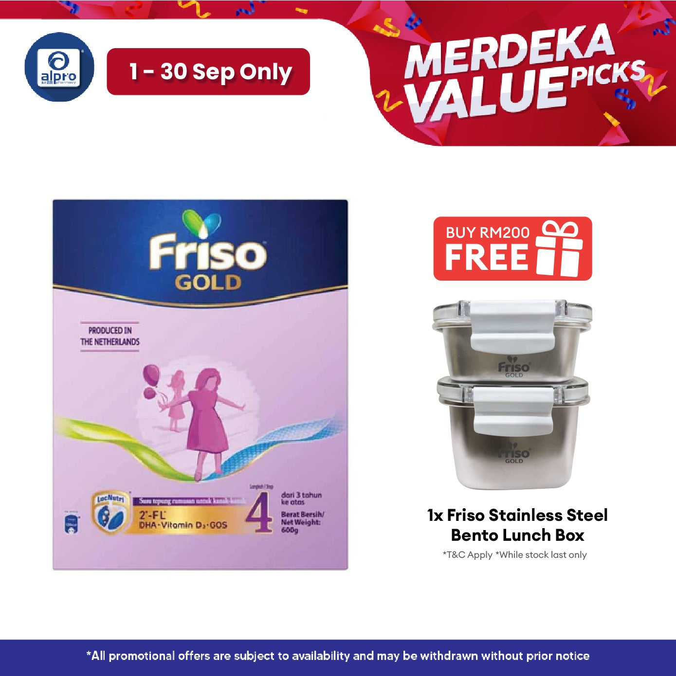 Friso Gold 4 600g | Supports Child Overall Growth Alpro Pharmacy
