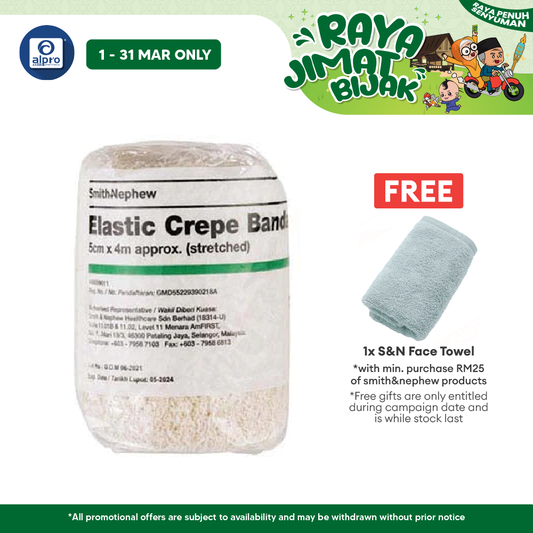 S&N Elastic Crepe Bandage (Medium) 5cmx4m 1s S&N