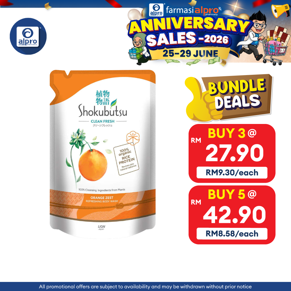 Shokubutsu Jumbo Refill Orange Zest 800g | Re-Energizes Skin Shokubutsu