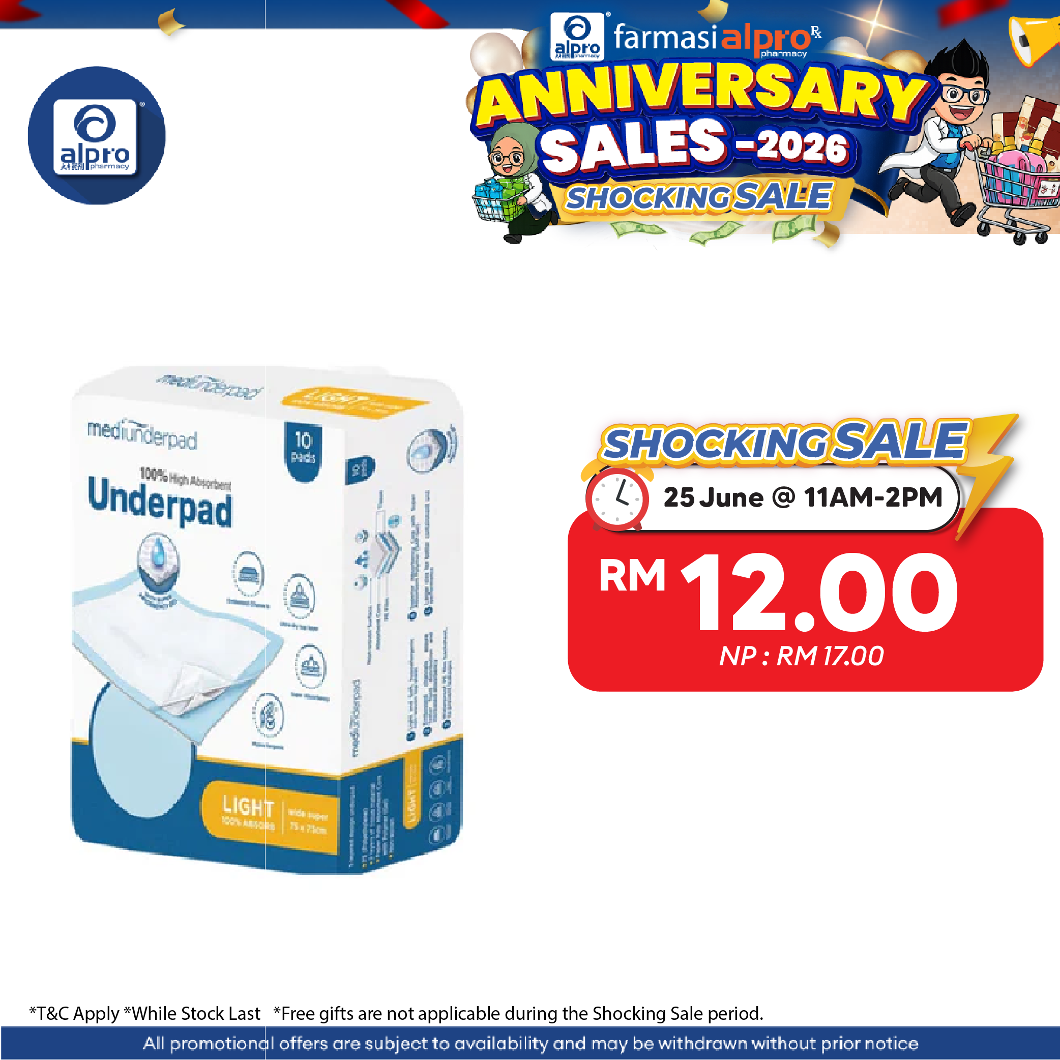 Medi Underpad (75cmx75cm) 10s | Ultimate Protection Medi+