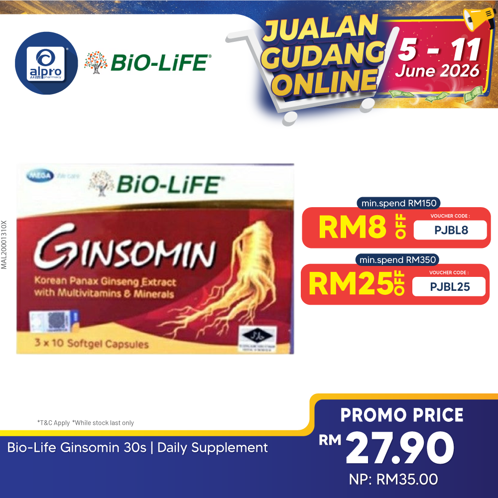 Bio-Life Ginsomin 30s | Daily Supplement Bio-life
