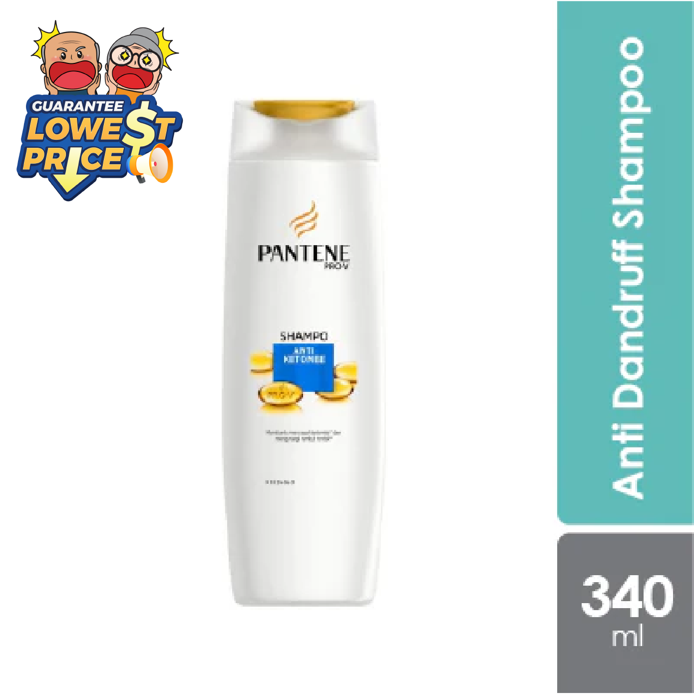 Pantene Shampoo Anti Dandruff 340ml | Prevents Reoccurrence of Dandruff Pantene