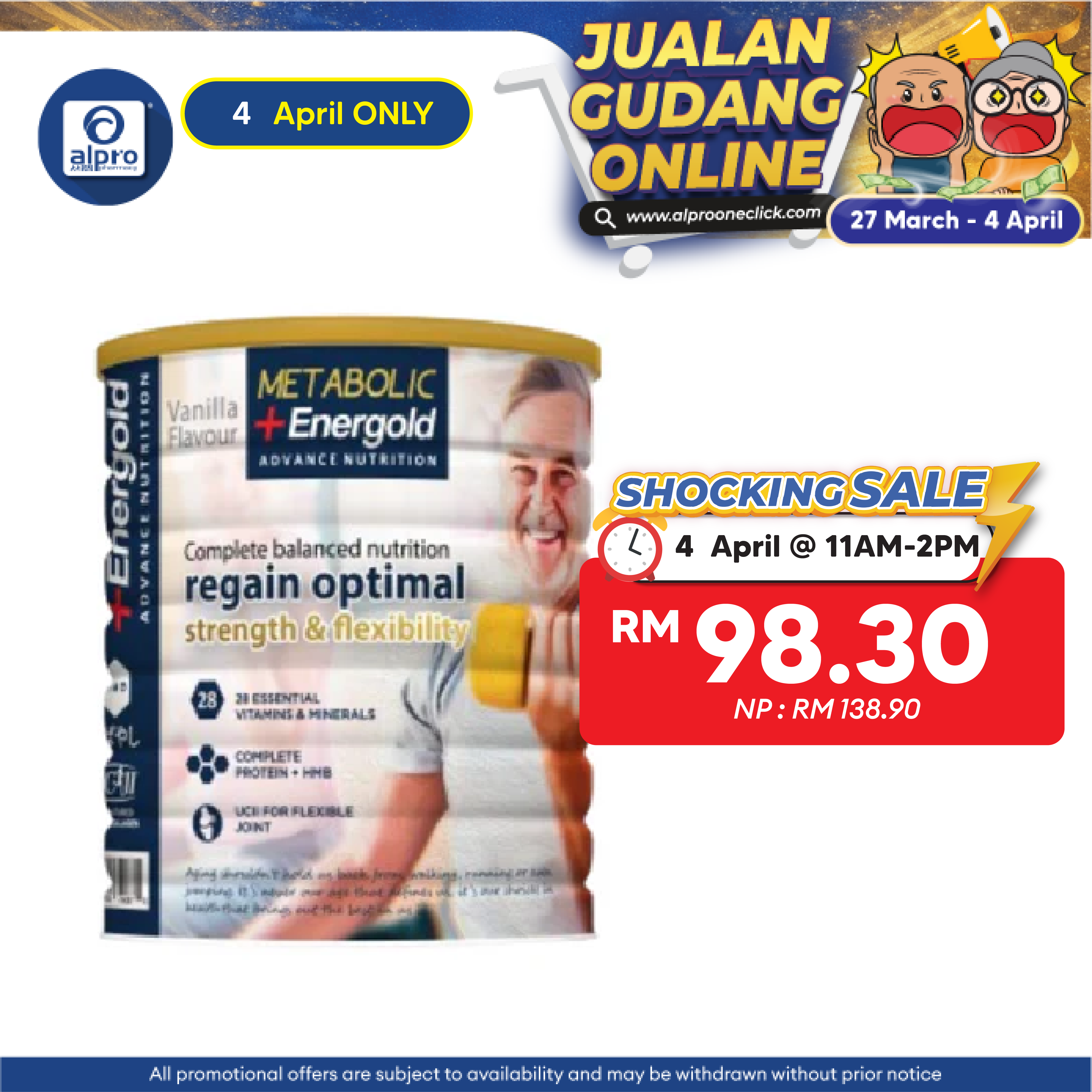 Metabolic + Energold 850g | For Muscle Strength & Joint Flexibility Metabolic+