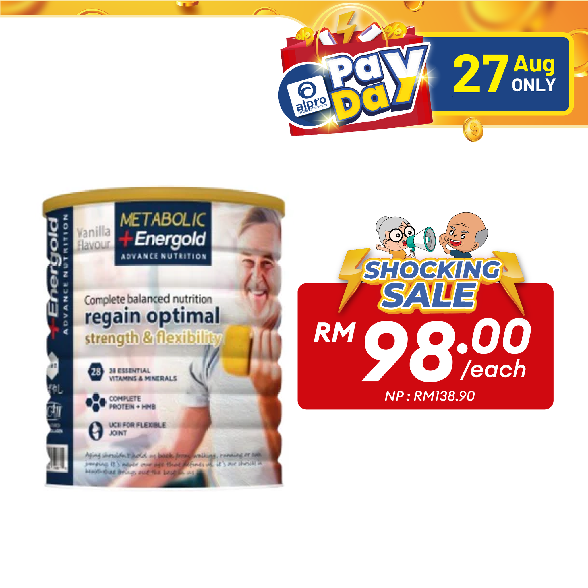 Metabolic + Energold 850g | For Muscle Strength & Joint Flexibility Metabolic+