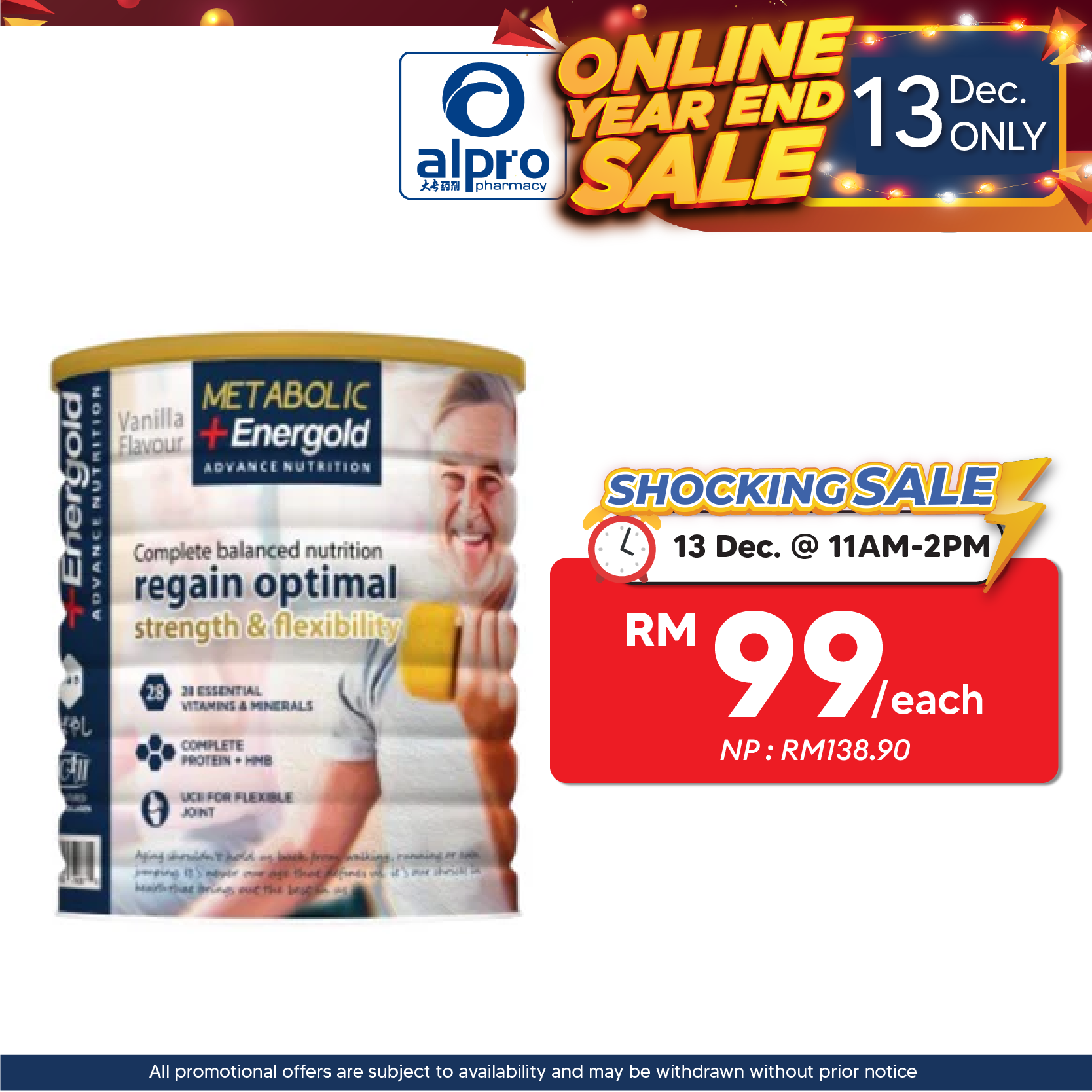 Metabolic + Energold 850g | For Muscle Strength & Joint Flexibility