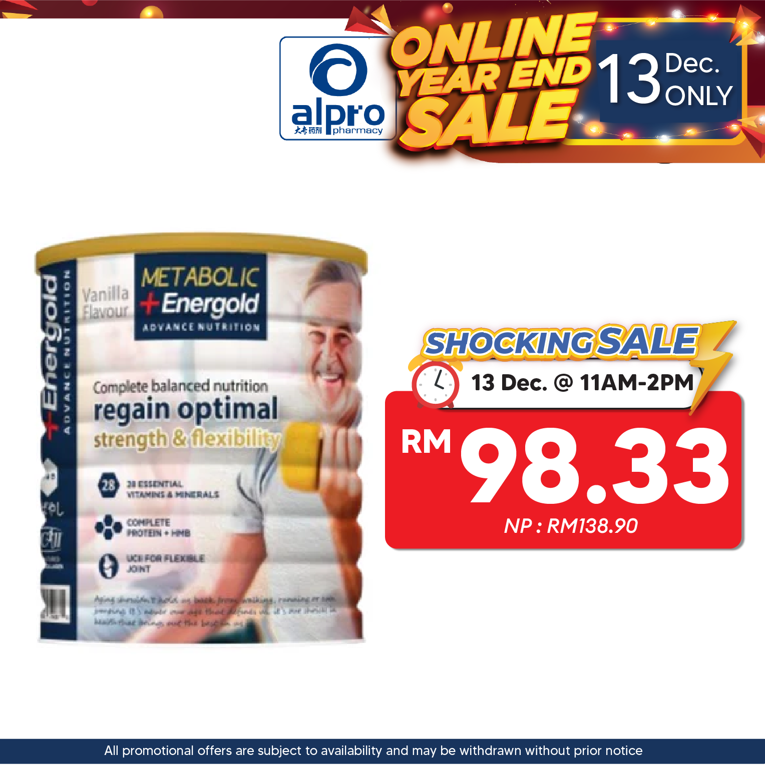 Metabolic + Energold 850g | For Muscle Strength & Joint Flexibility Metabolic+