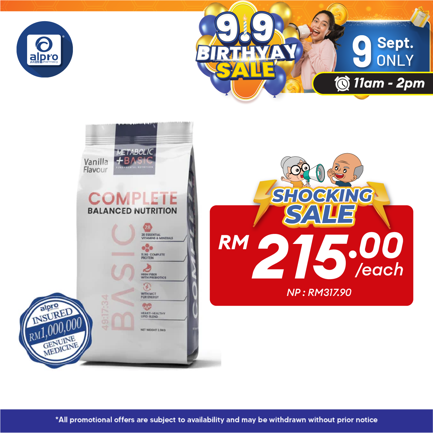 Metabolic + Basic 2.9 kg | Complete & Balanced Nutrition Value Pack Alpro Pharmacy