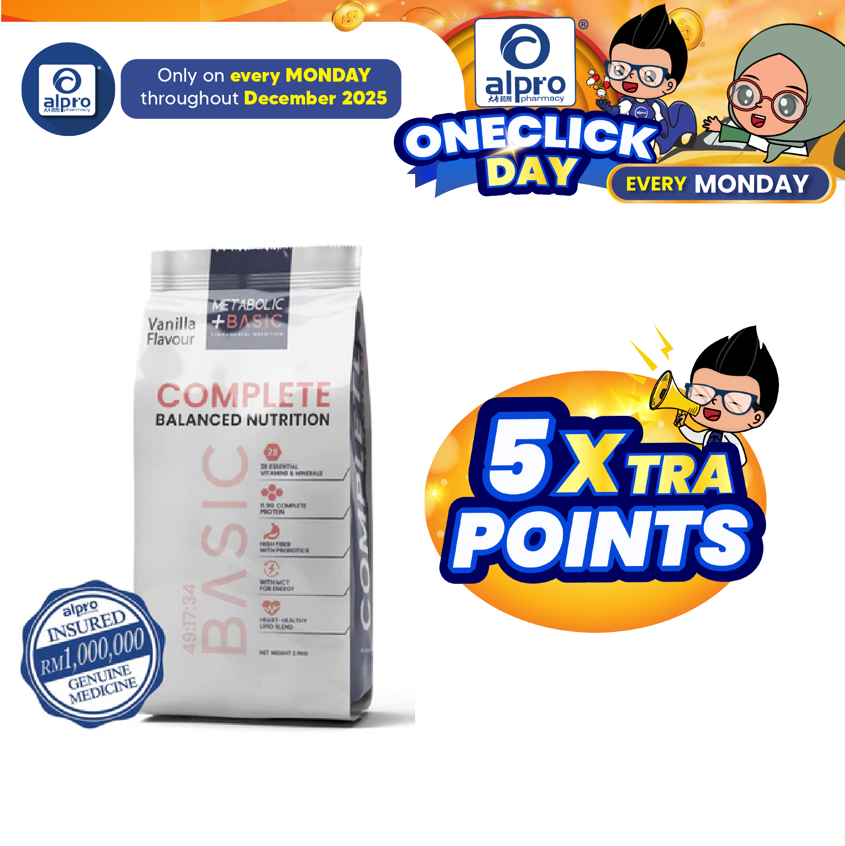 Metabolic + Basic 2.9 kg | Complete & Balanced Nutrition Value Pack Alpro Pharmacy