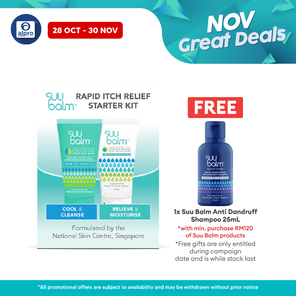 Suu Balm Rapid Itch Relief Starter Kit (wash + Moisturizer) Suu Balm