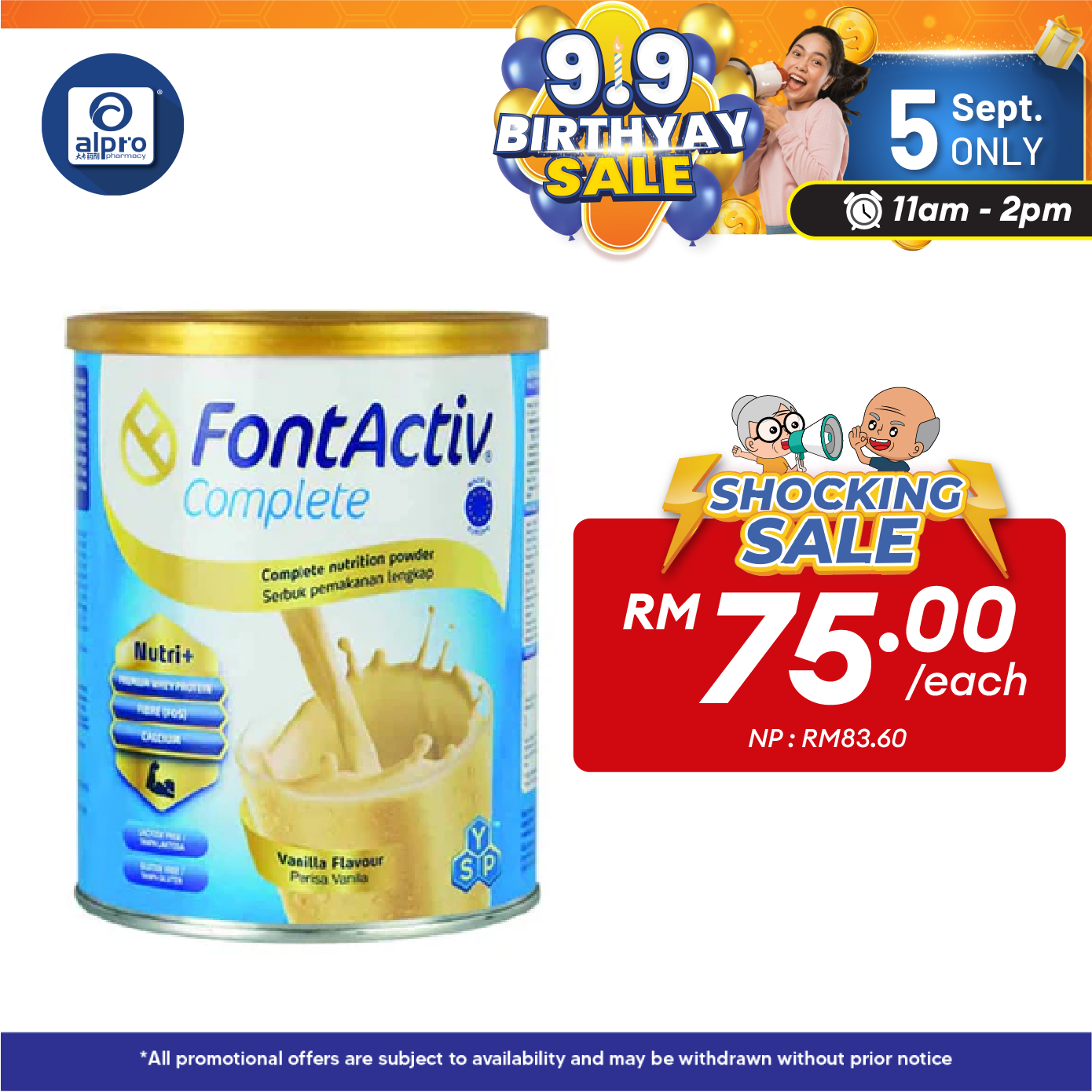 Fontactiv Complete Powder 800g | Helps Achieve Optimum Health and Energy Alpro Pharmacy