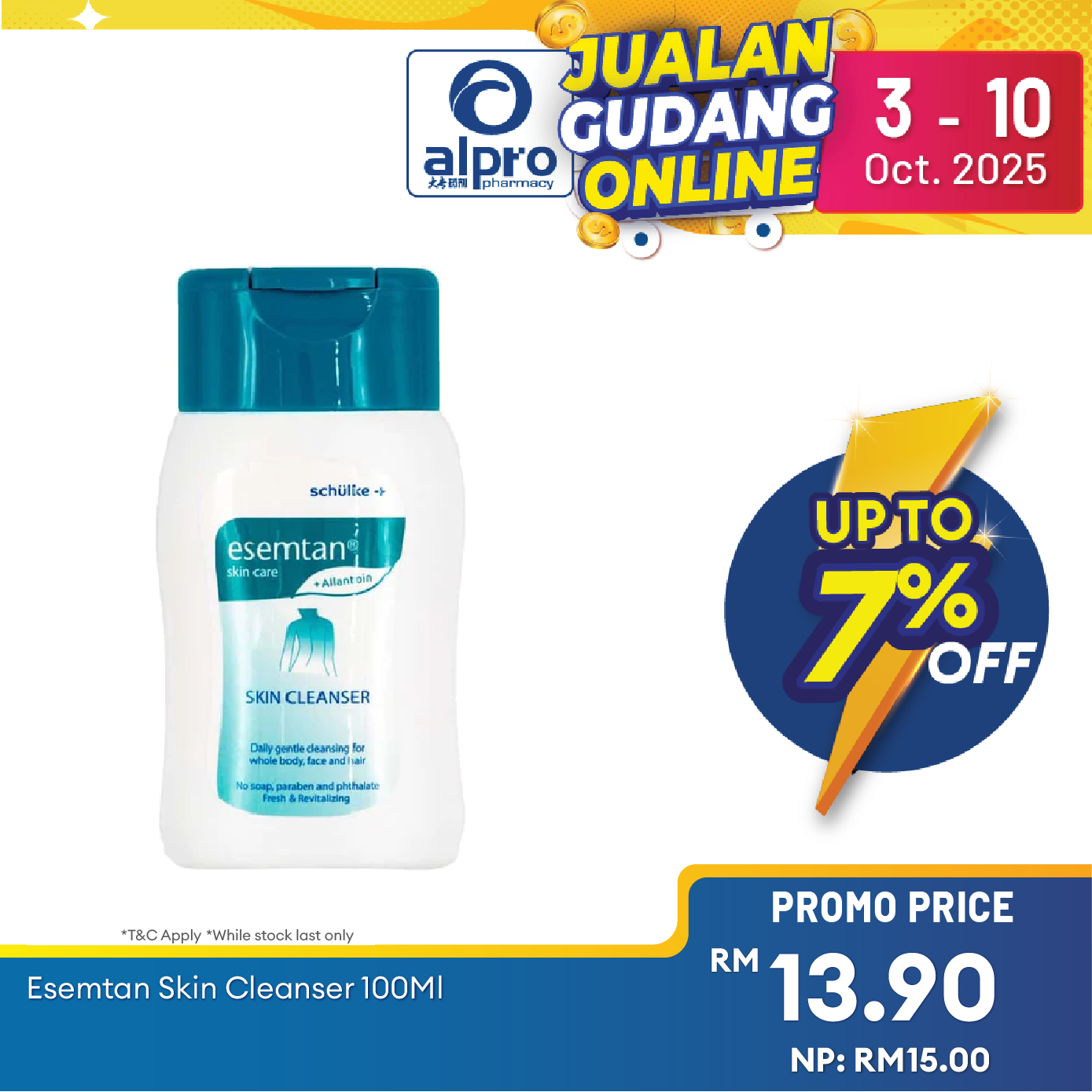 Esemtan Skin Cleanser 100ml | Helps Heal the Skin Alpro Pharmacy