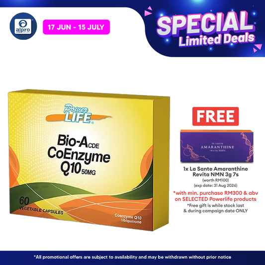Powerlife Bio-A CDE Coenzyme Q10 50mg 60s Powerlife