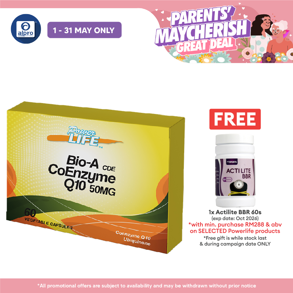 Powerlife Bio-A CDE Coenzyme Q10 50mg 60s Powerlife