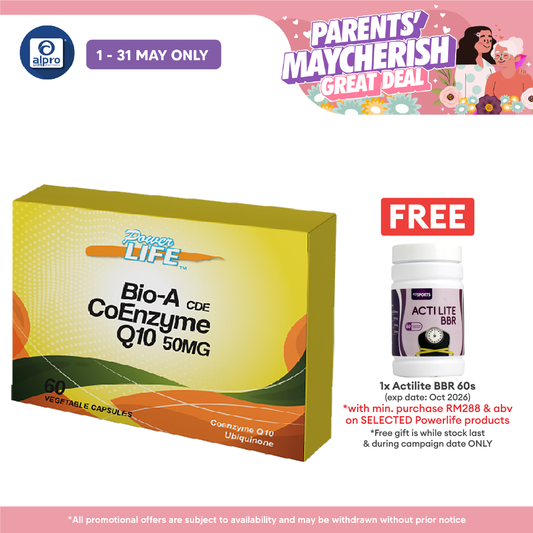 Powerlife Bio-A CDE Coenzyme Q10 50mg 60s Powerlife