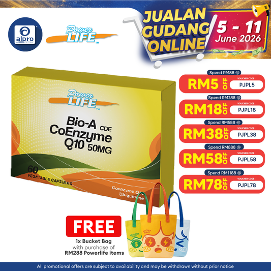 Powerlife Bio-A CDE Coenzyme Q10 50mg 60s Powerlife