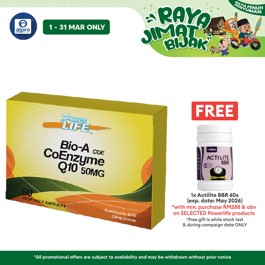 Powerlife Bio-A CDE Coenzyme Q10 50mg 60s Powerlife