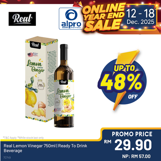 Real Lemon Vinegar 750ml | Ready To Drink Beverage Real
