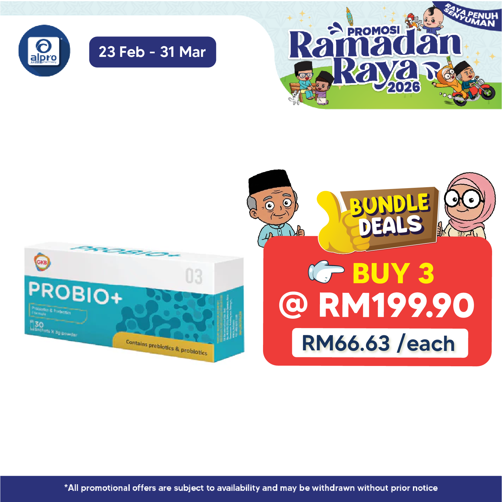 GKB Probio+ Probiotics and Prebiotics Formula 30s Alpro Pharmacy