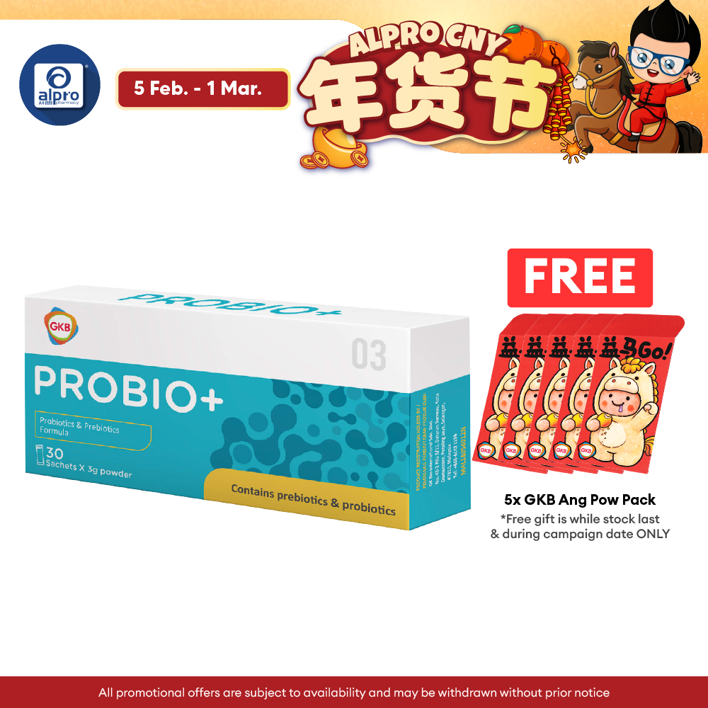 GKB Probio+ Probiotics and Prebiotics Formula 30s Alpro Pharmacy