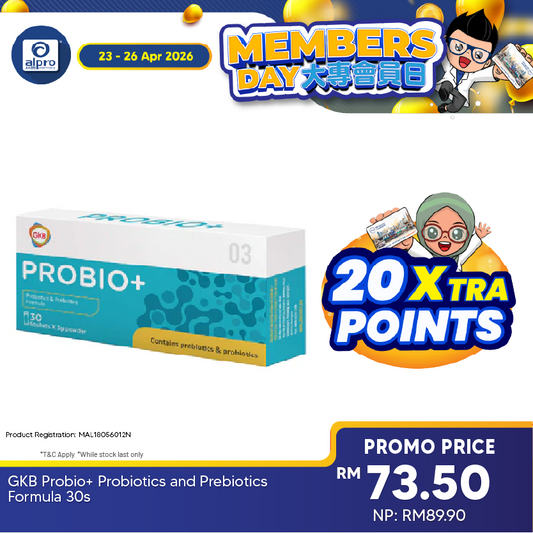 GKB Probio+ Probiotics and Prebiotics Formula 30s Alpro Pharmacy