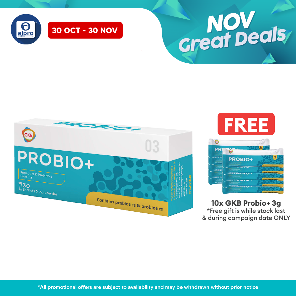 GKB Probio+ Probiotics and Prebiotics Formula 30s Alpro Pharmacy