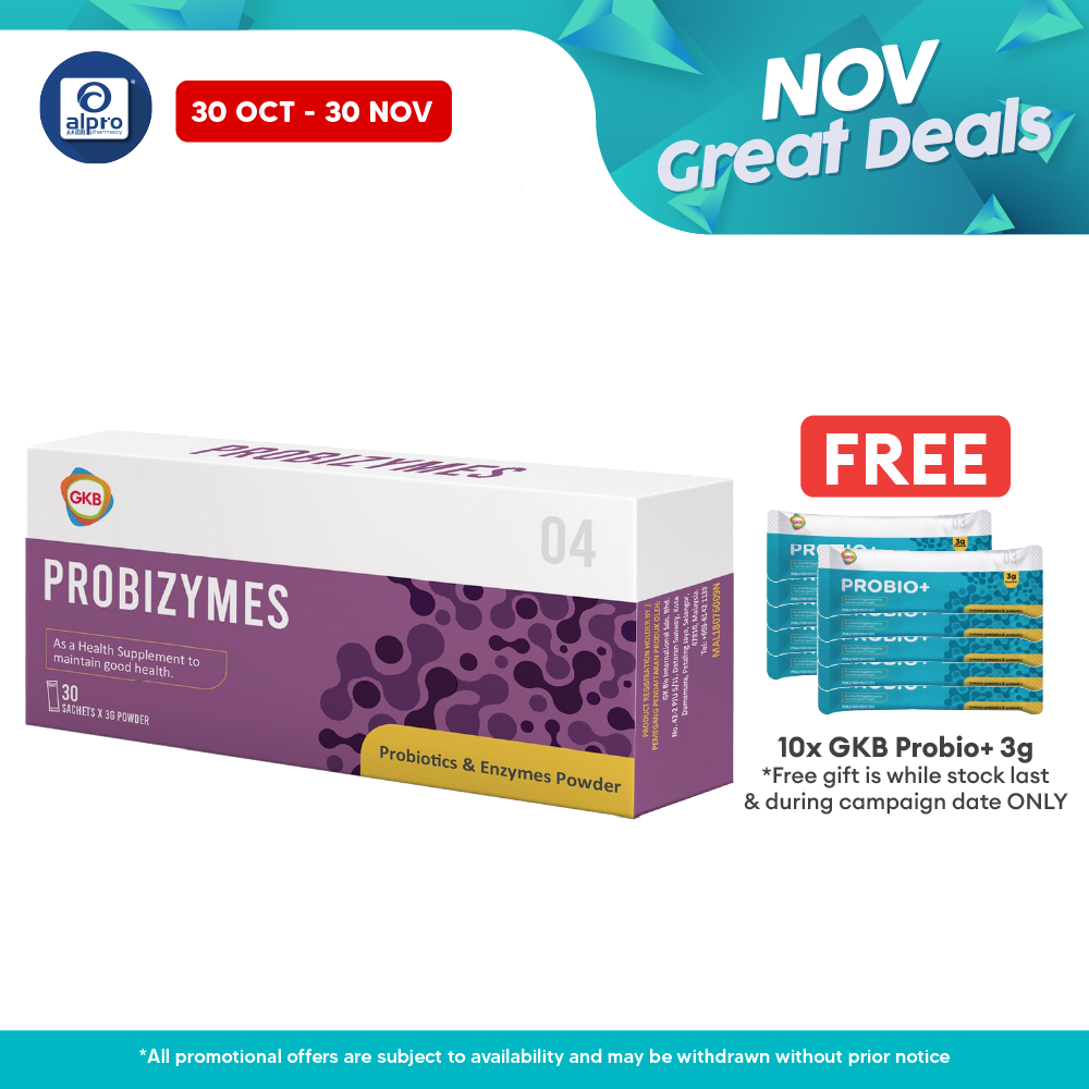GKB Probizymes 30s | Probiotics with Digestive Enzymes GKB