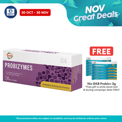 GKB Probizymes 30s | Probiotics with Digestive Enzymes GKB