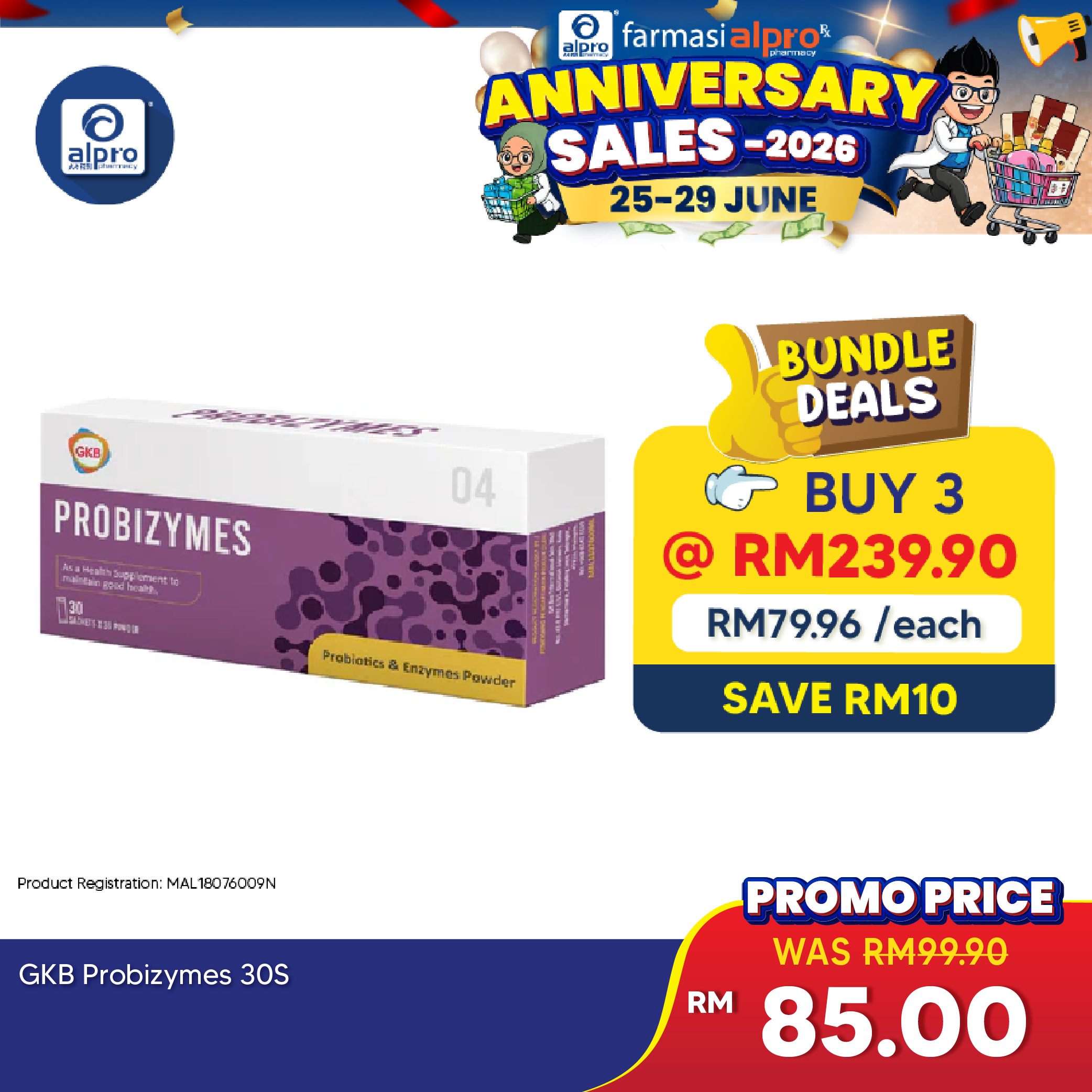 GKB Probizymes Powder 30s GKB