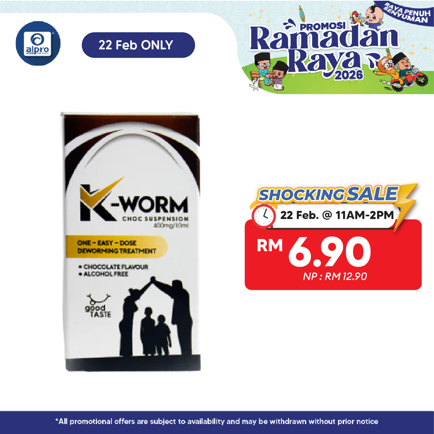 K-Worm Choc Suspension 10ml | Relief Discomfort K-Worm