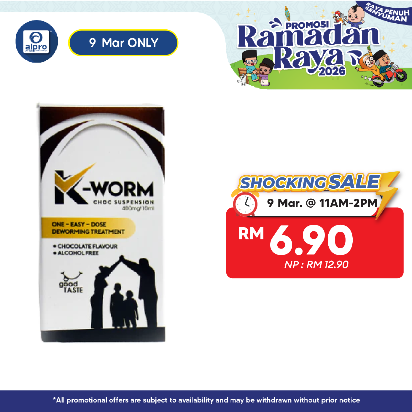 K-Worm Choc Suspension 10ml | Relief Discomfort K-Worm