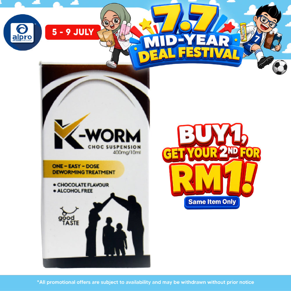 K-Worm Choc Suspension 10ml | Relief Discomfort K-Worm
