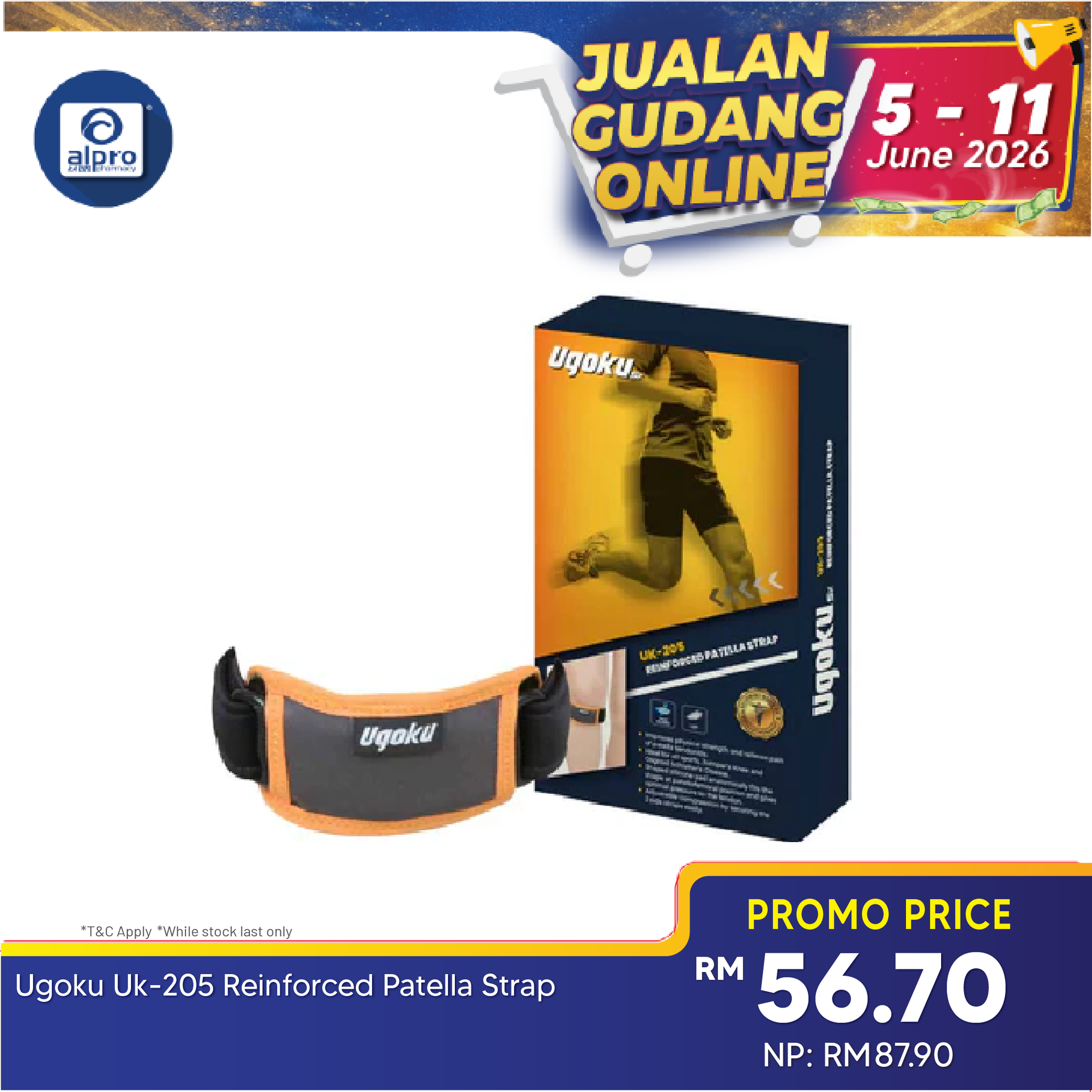 Ugoku Reinforced Patella Strap UK-205 | Best for Jumper's Knee Ugoku