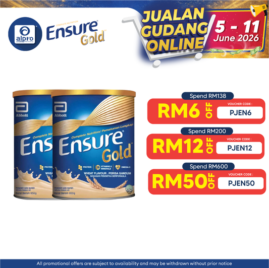 Abbott Ensure Gold Wheat 2x850g | Complete Nutrition Ensure