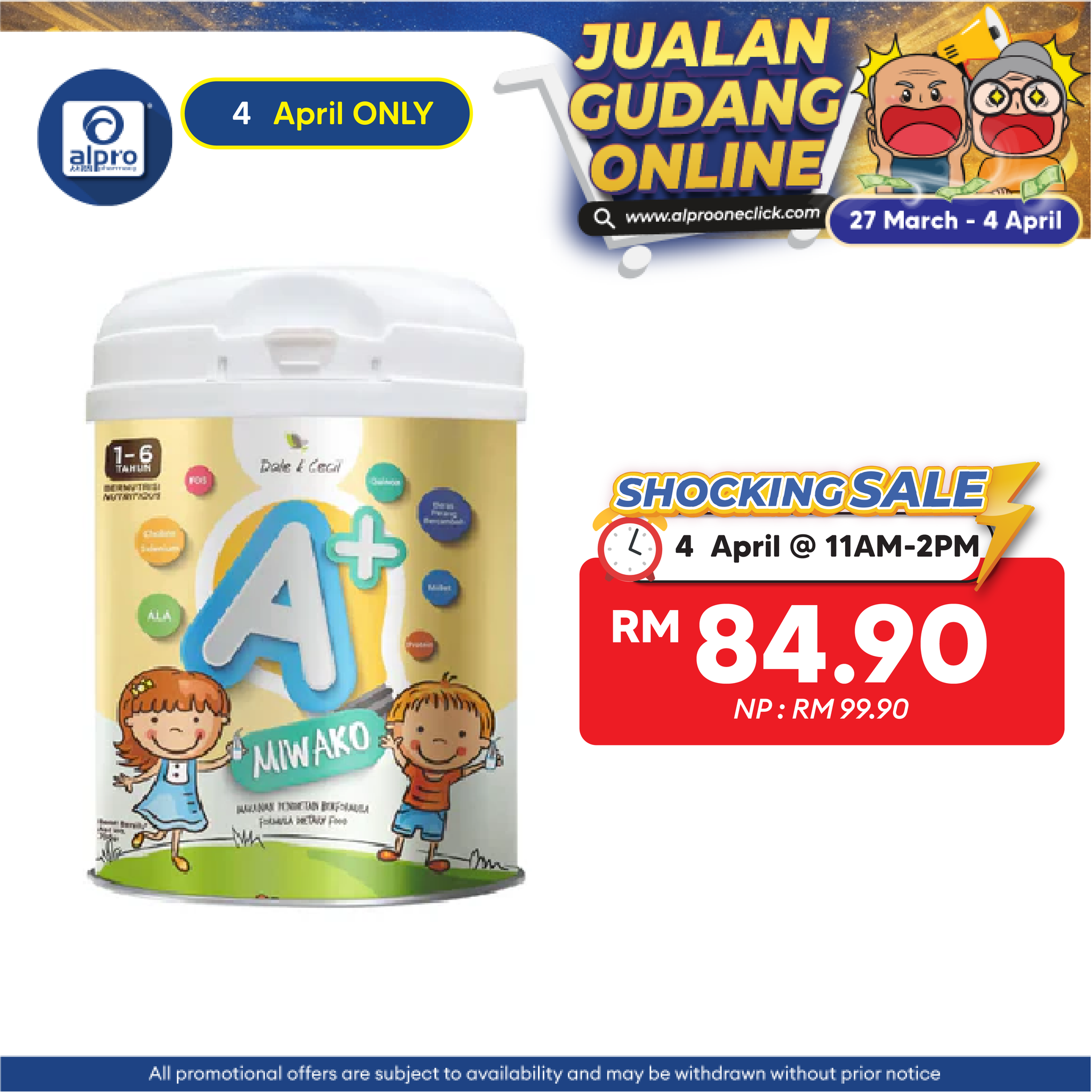 Miwako A+ Plant-based Milk Formula 700g | For Children Age 1-6 Years Old Miwako