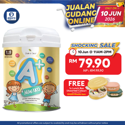 Miwako A+ Plant-based Milk Formula 700g | For Children Age 1-6 Years Old Miwako