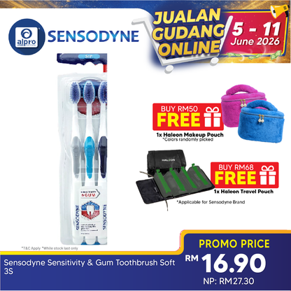 Sensodyne Sensitivity & Gum Toothbrush Soft 3s Sensodyne