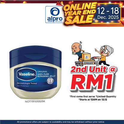 Vaseline Original 100% Pure Repairing Jelly 100ml | Helps Provides Dry Skin Relief Vaseline