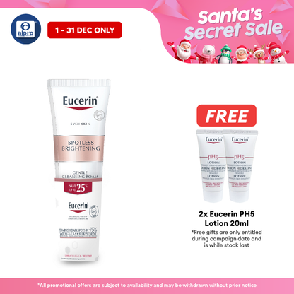 Eucerin Spotless Brightening Gentle Cleansing Foam 150ml Twin Pack | Reduce Dark Spots and Acne Scar Alpro Pharmacy