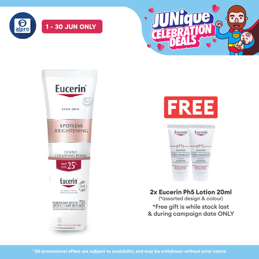 Eucerin Spotless Brightening Gentle Cleansing Foam 150ml Twin Pack | Reduce Dark Spots and Acne Scar Eucerin