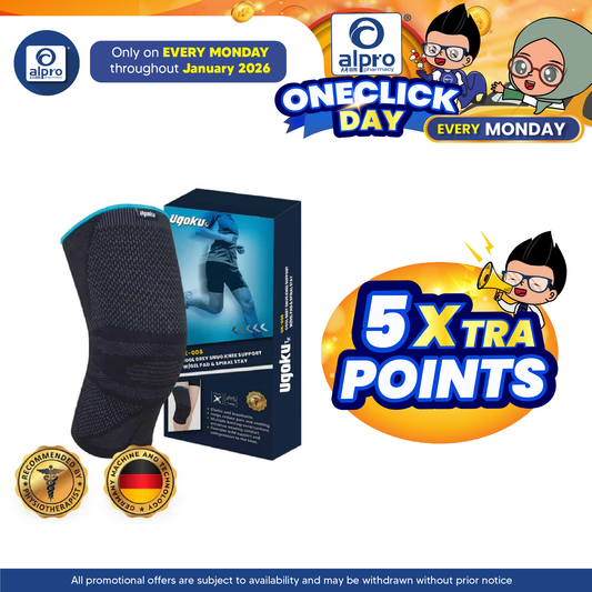 Ugoku Cool Grey Snug Knee Support With Gel Pad & Spiral Stay UK-008 | Best for Painful Knee