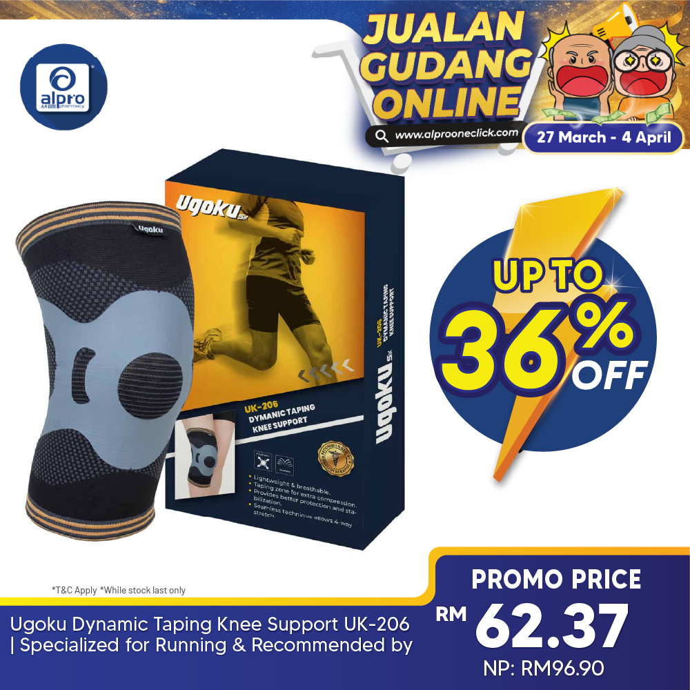 Ugoku Dynamic Taping Knee Support UK-206 | Specialized for Running & Recommended by National Marathoner Ugoku