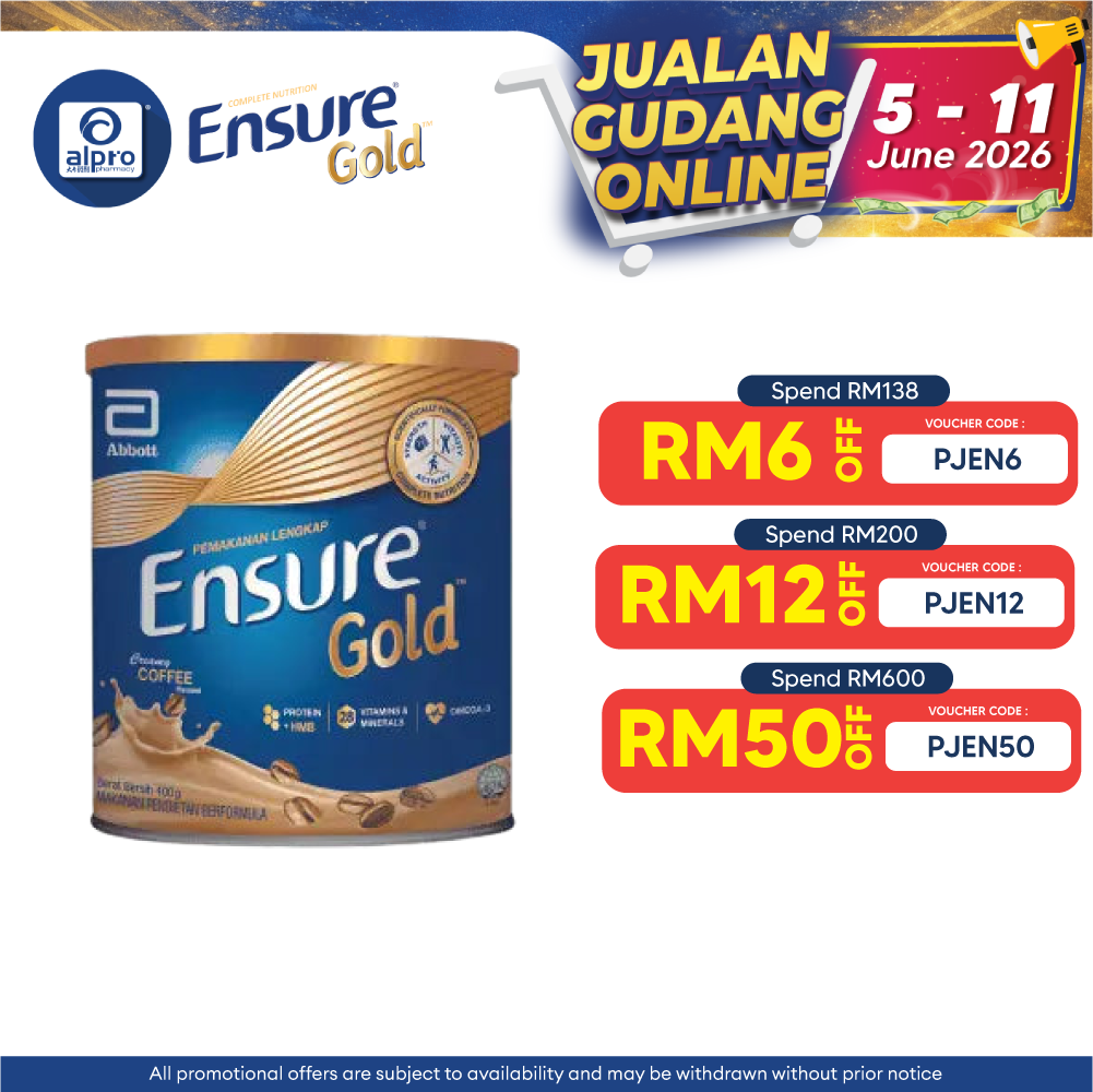 Abbott Ensure Gold Coffee 400g | Contains 28 Essentials Vitamins & Minerals Ensure