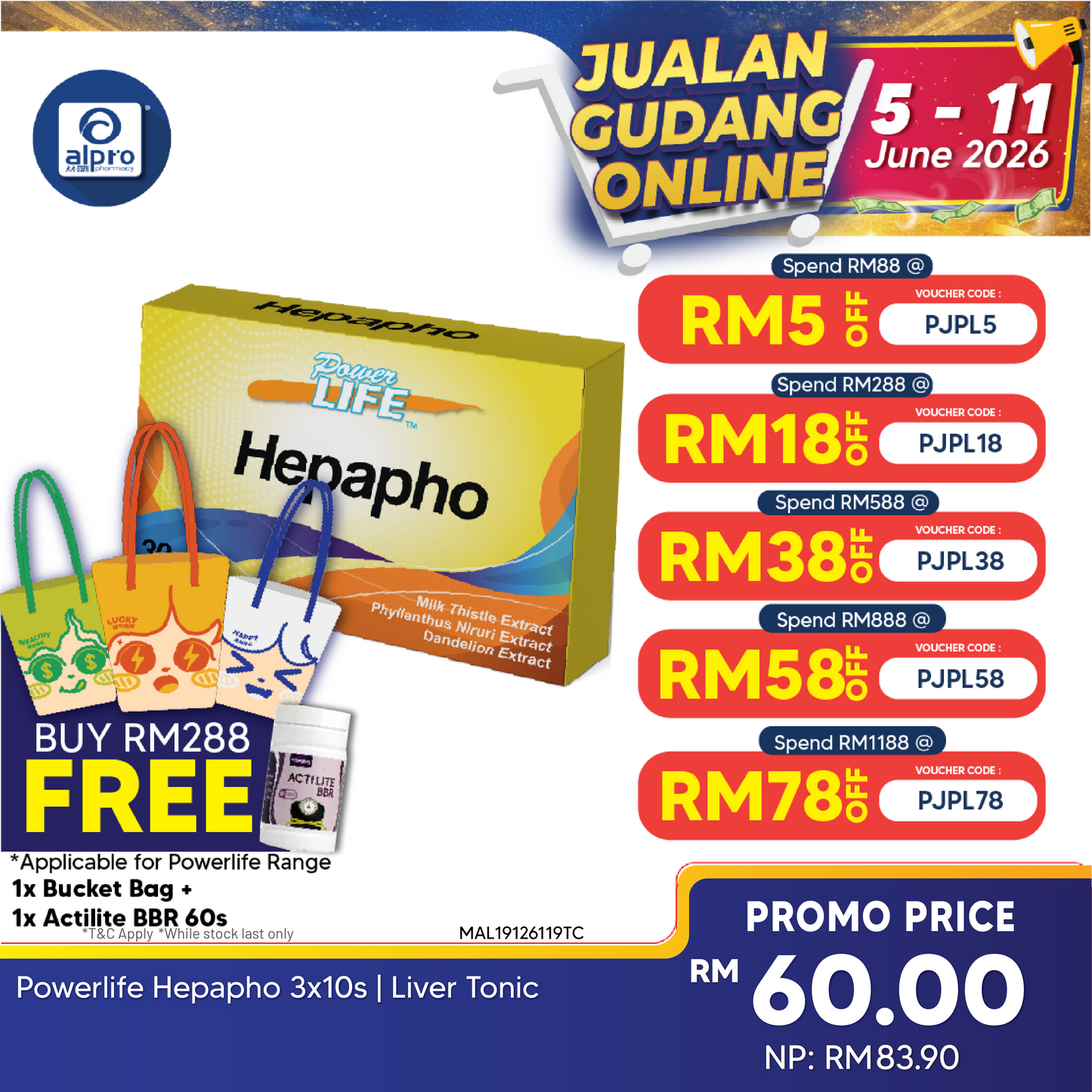 Powerlife Hepapho 3x10s | Liver Tonic Powerlife